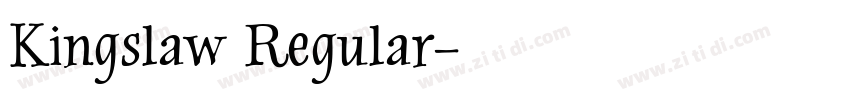 Kingslaw Regular字体转换